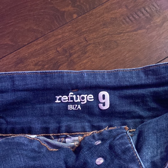 High Waisted Ripped Blue Jean Shorts - Picture 3 of 3